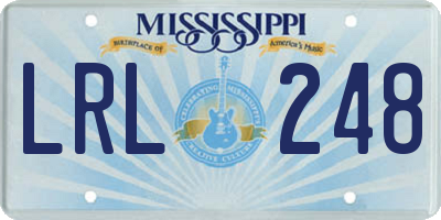 MS license plate LRL248