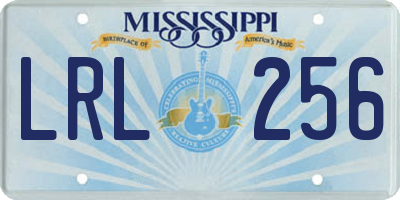 MS license plate LRL256