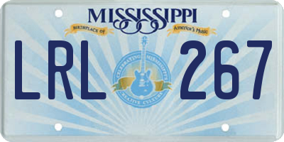 MS license plate LRL267