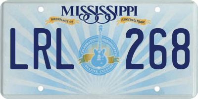 MS license plate LRL268