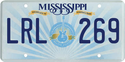 MS license plate LRL269