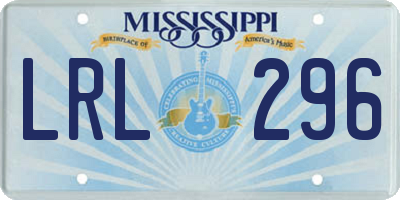 MS license plate LRL296