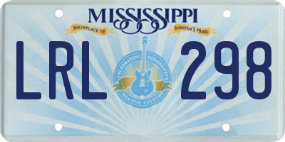 MS license plate LRL298
