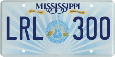 MS license plate LRL300