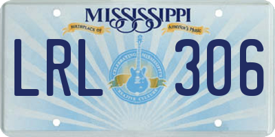 MS license plate LRL306