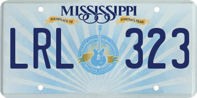 MS license plate LRL323