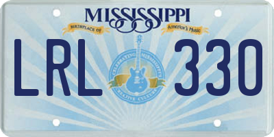MS license plate LRL330