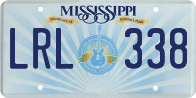 MS license plate LRL338