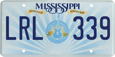 MS license plate LRL339