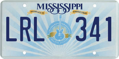 MS license plate LRL341
