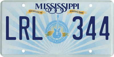 MS license plate LRL344