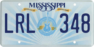 MS license plate LRL348
