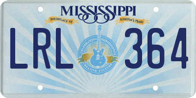 MS license plate LRL364