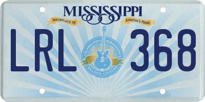 MS license plate LRL368