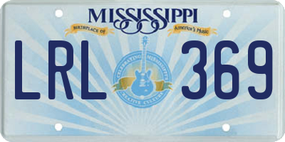 MS license plate LRL369
