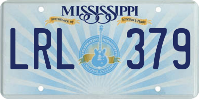 MS license plate LRL379