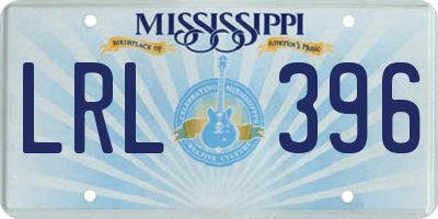 MS license plate LRL396