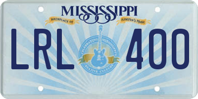 MS license plate LRL400