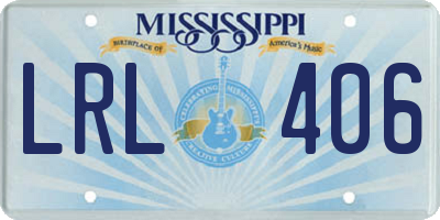 MS license plate LRL406