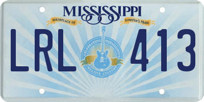 MS license plate LRL413