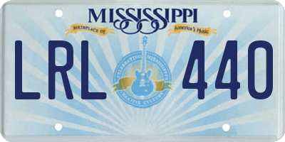 MS license plate LRL440