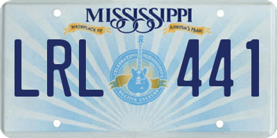 MS license plate LRL441