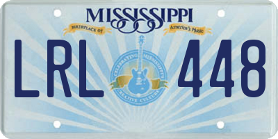 MS license plate LRL448