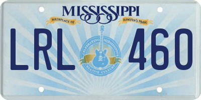 MS license plate LRL460