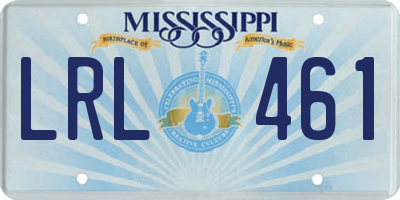 MS license plate LRL461
