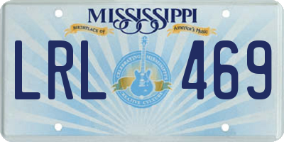 MS license plate LRL469