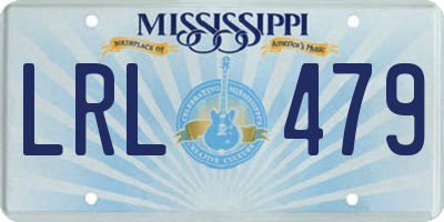 MS license plate LRL479