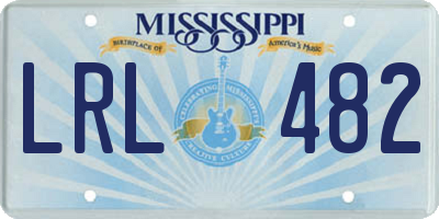MS license plate LRL482