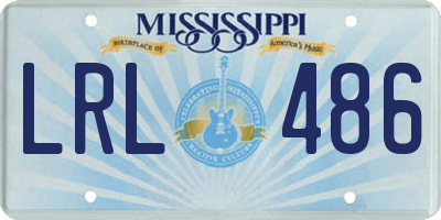 MS license plate LRL486