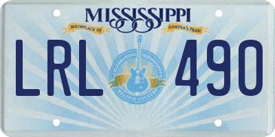 MS license plate LRL490
