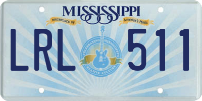 MS license plate LRL511
