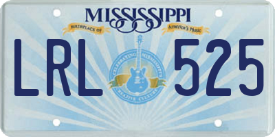 MS license plate LRL525