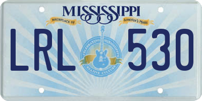 MS license plate LRL530