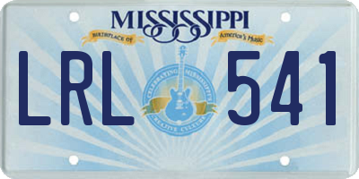 MS license plate LRL541