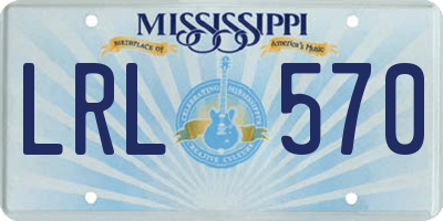 MS license plate LRL570
