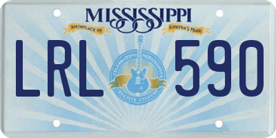 MS license plate LRL590