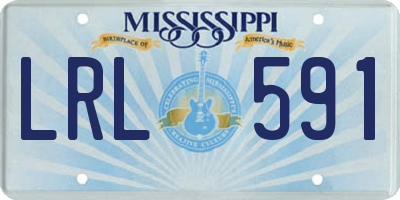 MS license plate LRL591