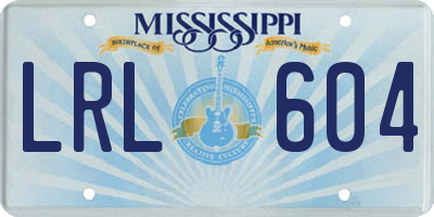 MS license plate LRL604