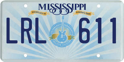 MS license plate LRL611