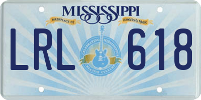 MS license plate LRL618