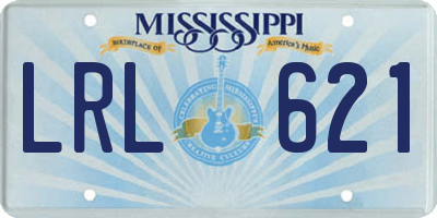MS license plate LRL621