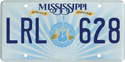 MS license plate LRL628