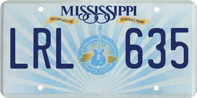 MS license plate LRL635
