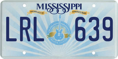 MS license plate LRL639