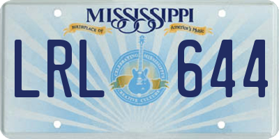 MS license plate LRL644