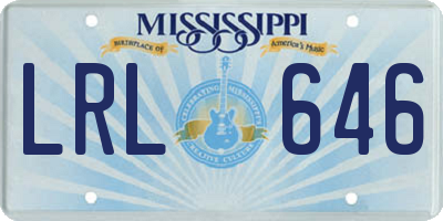 MS license plate LRL646